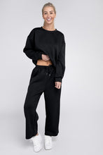 Load image into Gallery viewer, Textured Fabric Top and Pants Casual Set
