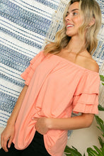 Load image into Gallery viewer, PLUS OFF SHOULDER TIERED RUFFLE TOP
