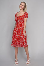 Load image into Gallery viewer, Floral Sweetheart Neck Dress
