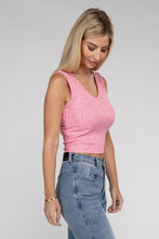 Load image into Gallery viewer, Ribbed Scoop Neck Cropped Sleeveless Top
