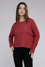 Load image into Gallery viewer, Ribbed Dolman Long Sleeve Sweater
