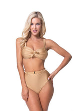 Load image into Gallery viewer, GOLD HIGH WAIST BIKINI SET
