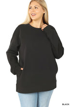 Load image into Gallery viewer, Plus long Sleeve Round Neck Sweatshirt
