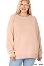 Load image into Gallery viewer, Plus long Sleeve Round Neck Sweatshirt
