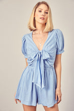 Load image into Gallery viewer, Deep V-Neck Front Tie Romper
