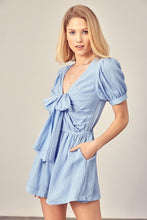 Load image into Gallery viewer, Deep V-Neck Front Tie Romper
