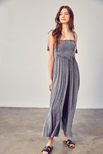 Load image into Gallery viewer, Front Chest V Line Smocked Jumpsuit
