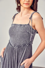 Load image into Gallery viewer, Front Chest V Line Smocked Jumpsuit
