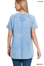 Load image into Gallery viewer, F/Terry Acid Wash Short Cuff Sleeve Pullover
