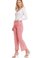 Load image into Gallery viewer, Acid Washed High Waist Frayed Hem Bootcut Pants
