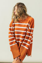 Load image into Gallery viewer, Ribbed Hem Stripe Sweater
