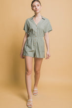 Load image into Gallery viewer, Linen Button Down Romper
