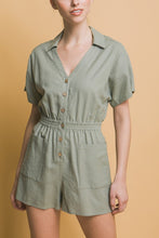 Load image into Gallery viewer, Linen Button Down Romper

