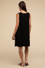 Load image into Gallery viewer, Sleeveless Flared Dress with Side Pockets
