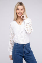 Load image into Gallery viewer, V Neck Lace Trim Top
