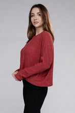 Load image into Gallery viewer, Ribbed Dolman Long Sleeve Sweater
