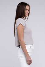 Load image into Gallery viewer, Mock Neck Short Sleeve Cropped Sweater
