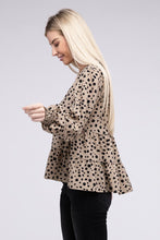 Load image into Gallery viewer, Leopard Print Ruffle Hem Blouse
