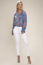 Load image into Gallery viewer, Floral chiffon blouse
