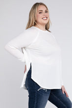 Load image into Gallery viewer, Plus Melange Baby Waffle Long Sleeve Top
