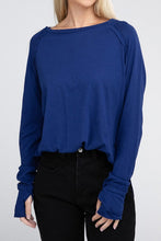 Load image into Gallery viewer, Cotton Raglan Sleeve Thumbhole Top
