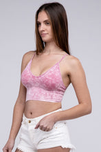 Load image into Gallery viewer, Washed Ribbed Bra Padded Tank Top
