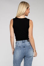 Load image into Gallery viewer, Ribbed Scoop Neck Cropped Sleeveless Top
