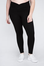 Load image into Gallery viewer, Plus Size V Waist Full Length Leggings
