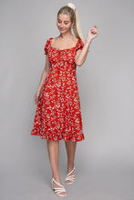 Load image into Gallery viewer, Floral Sweetheart Neck Dress
