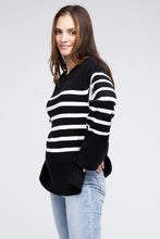 Load image into Gallery viewer, Ribbed Hem Stripe Sweater
