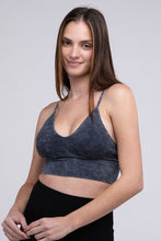 Load image into Gallery viewer, Washed Ribbed Bra Padded Tank Top
