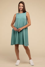 Load image into Gallery viewer, Sleeveless Flared Dress with Side Pockets
