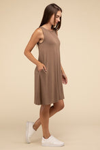 Load image into Gallery viewer, Sleeveless Flared Dress with Side Pockets
