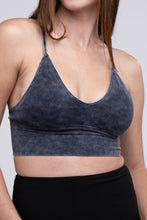 Load image into Gallery viewer, Washed Ribbed Bra Padded Tank Top
