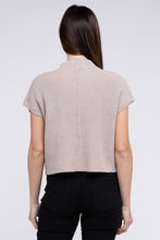 Load image into Gallery viewer, Mock Neck Short Sleeve Cropped Sweater
