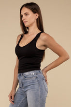 Load image into Gallery viewer, Ribbed Bra Padded V-Neck Tank Top
