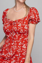 Load image into Gallery viewer, Floral Sweetheart Neck Dress
