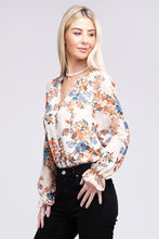 Load image into Gallery viewer, Floral chiffon blouse
