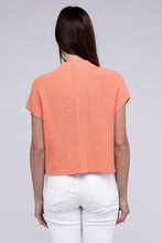 Load image into Gallery viewer, Mock Neck Short Sleeve Cropped Sweater
