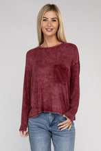 Load image into Gallery viewer, Washed Ribbed Dolman Sleeve Round Neck Top
