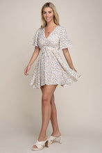 Load image into Gallery viewer, Wrap Bodice Chiffon Floral Dress
