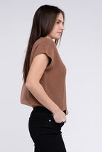 Load image into Gallery viewer, Mock Neck Short Sleeve Cropped Sweater
