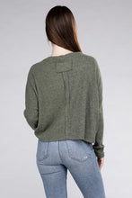 Load image into Gallery viewer, Ribbed Dolman Long Sleeve Sweater
