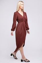 Load image into Gallery viewer, Deep V Neck Wrap Dress
