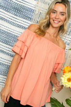 Load image into Gallery viewer, PLUS OFF SHOULDER TIERED RUFFLE TOP
