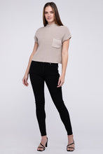 Load image into Gallery viewer, Mock Neck Short Sleeve Cropped Sweater
