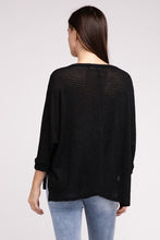 Load image into Gallery viewer, 3/4 Sleeve V-Neck Hi-Low Hem Jacquard Sweater
