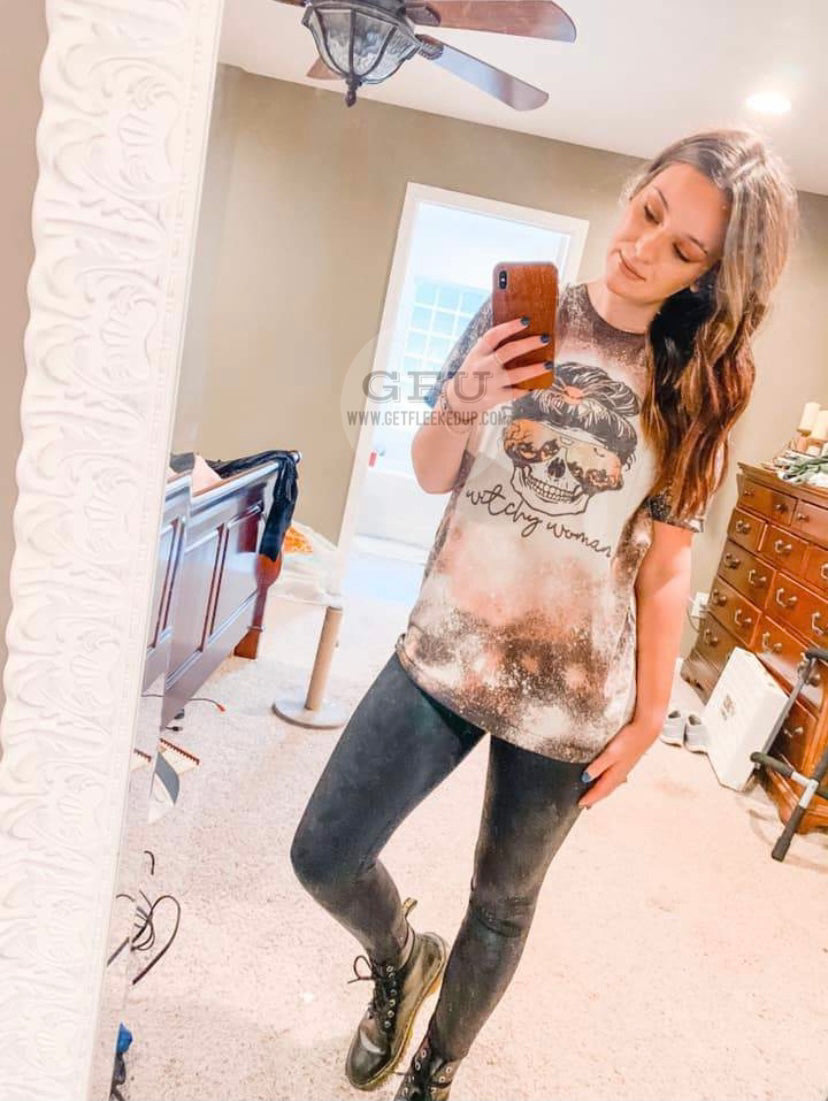 Acid Washed Witchy Woman Shirt